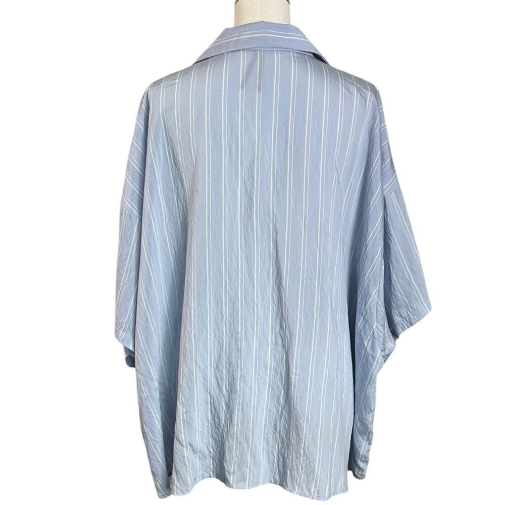 Anthropologie The Dylon Short Sleeve Wide Placket Top Striped Edition Size 1X - Picture 10 of 16